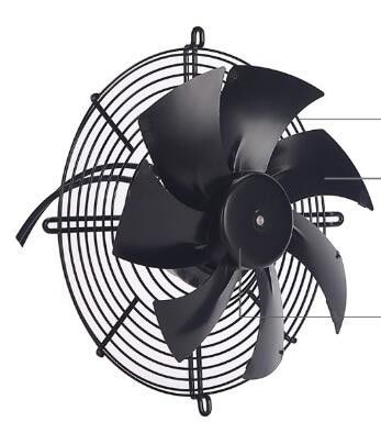 Electronically Commutated EC Motor  Axial Fan Coated Black Industrial Cooling Solution